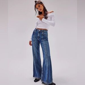 Free People We The Free Wallflower Wide-Leg jeans
